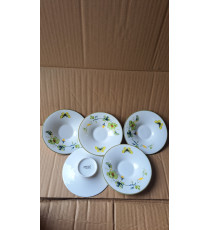 Combo 5 dĩa sứ hoa văn Minh Long 12,5cm