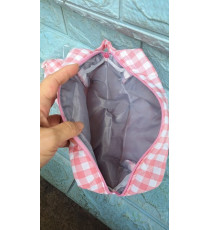 Combo 2 bóp viết caro màu hồng Blendy