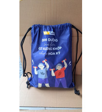 Balo vải dù dây rút màu xanh dương
