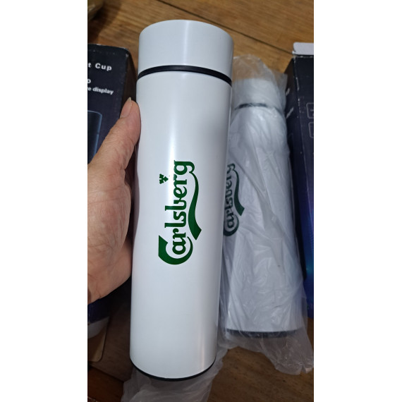 Bình giữ nhiệt inox 304 quà từ Carberg 500ml, có hiển thị nhiệt độ.