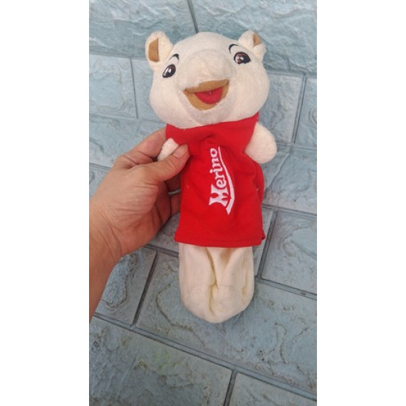 Bóp viết vải gấu áo đỏ Merio
