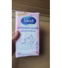 Khăn Khô Lau Mặt SILCOT Gói 80 Tờ Silcot