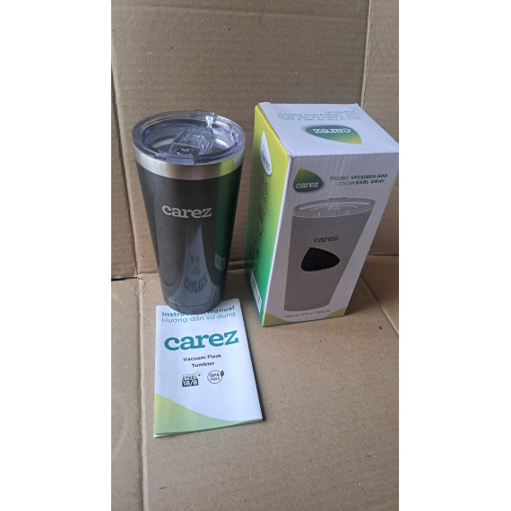 Ly giữ nhiệt Carez 500ml có thể cắm ống hút