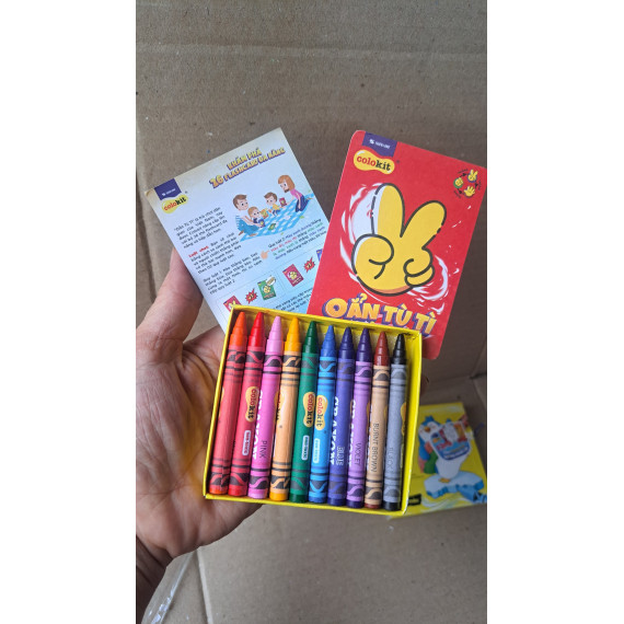 Combo 2 hộp sáp tô màu, mỗi hộp 10 màu Thiên Long