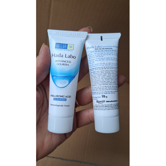 Combo 2 typ kem rửa mặt dưỡng ẩm du lịch mini Hada Labo 15g