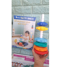 Đồ chơi tháp xoay cầu vồng 6 tầng cho bé