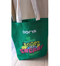 Túi tote vải canvas màu xanh lá