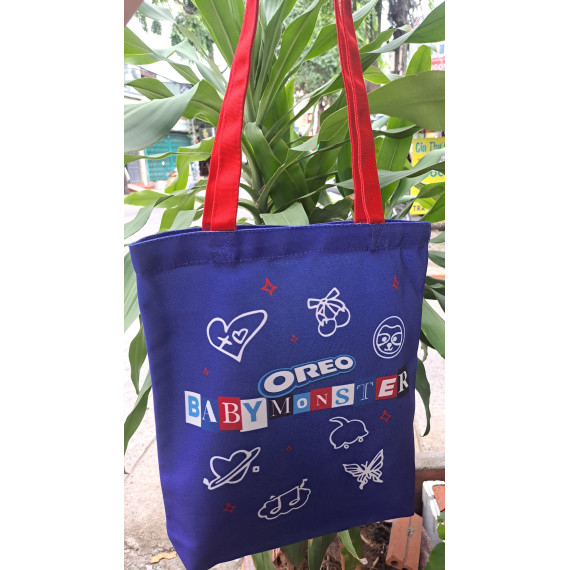 Combo 2 túi tote hoa văn 2 mặt Oreo (không dây kéo)