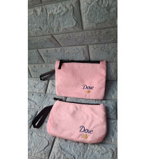 Combo 2 ví nhung màu hồng Dove