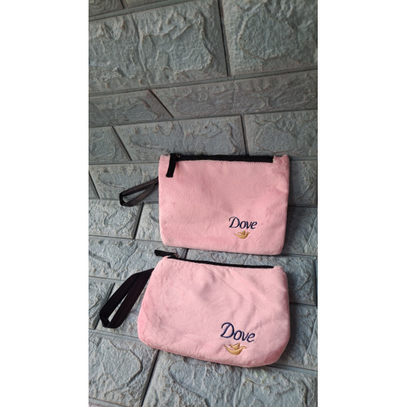 Combo 2 ví nhung màu hồng Dove