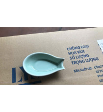 Combo 5 cái gát muỗng bằng sứ Minh Long MÀU XANH