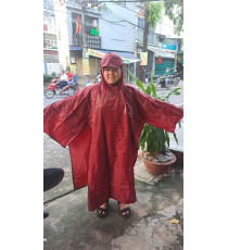 Áo mưa vải dù màu đô quà từ sữa Natralat