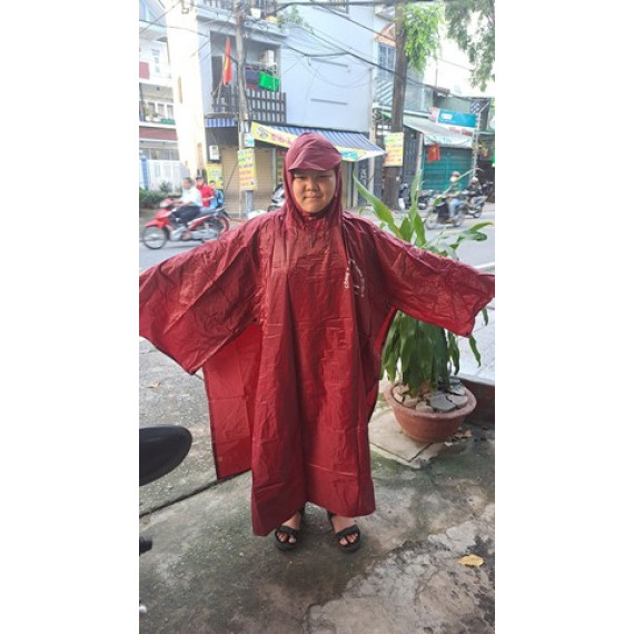 Áo mưa vải dù màu đô quà từ sữa Natralat