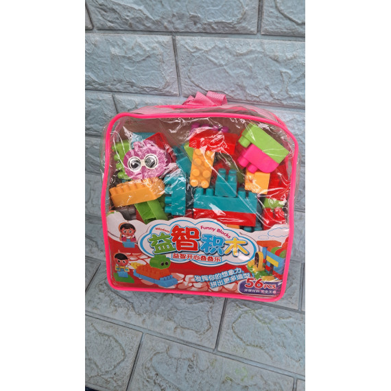 Bộ lắp ráp 56 khối bằng nhựa có túi