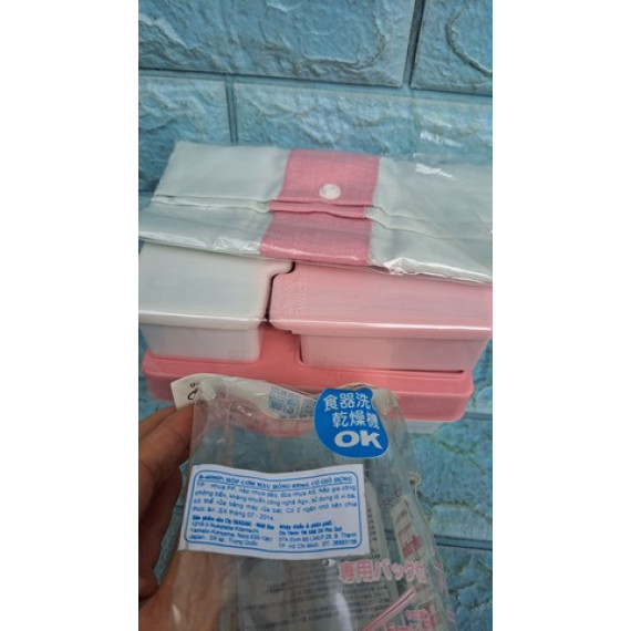 Bộ mang cơm nhựa IWASAKI của Nhật 600ml có túi đựng