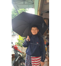Dù cầm tay gấp gọn quà từ Lux màu hồng