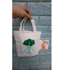 Túi xách vải bố nắp dán Kewpie
