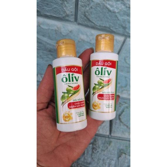 Combo 2 chai dầu gội ôliu chắc khỏe ngăn rụng chai nhỏ du lịch 60ml/chai