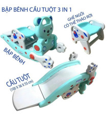 Bộ cầu trượt, ghế ngồi và bập bênh 3 trong 1