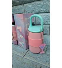 Bình giữ nhiệt sắc màu inox 304 có tay xách 400ml