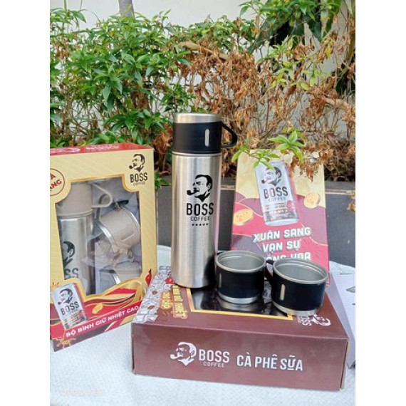 Bộ bình + 3 ly giữ nhiệt quà từ Like a Boss