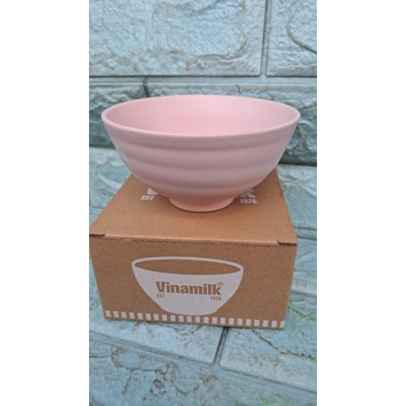 Chén cơm sứ DONGHWA cao cấp tráng men Hồng siêu đẹp Vinamilk