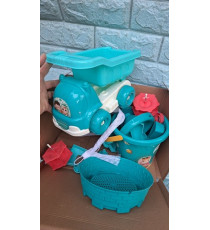 Bộ đồ chơi xe xúc cát có hộp Nuti 12 chi tiết