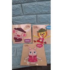 Combo 3 bộ đồ chơi ghép gỗ hình nổi