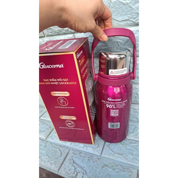 Bình giữ nhiệt Lock & Lock 1150ml quà từ Glucena hồng