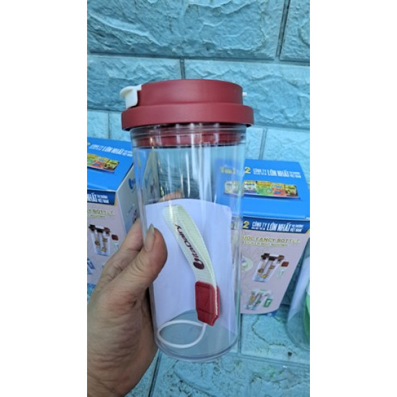 Bình nước Fancy kèm sticker ngộ nghĩnh 580ml