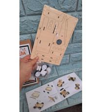 Đồ chơi lắp ráp xe gỗ dùng năng lượng mặt trời STEM