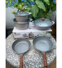 Ecoramic - Bộ 5 món đế từ cao cấp Premium Pot Set