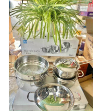 Bộ nồi 5 món inox 1 đáy HT COOK Được sản xuất bởi Cty TNHH Tân Hợp Thành