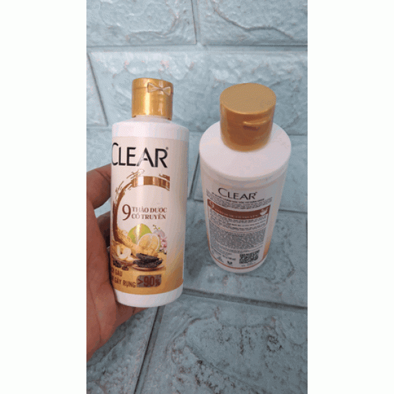 Dầu gội Clear 9 Loại Thảo dược cổ truyền sạch gàu giảm gãy rụng 100ml