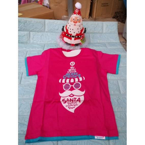 Áo + nón noel cho bé đón Giáng Sinh màu hồng